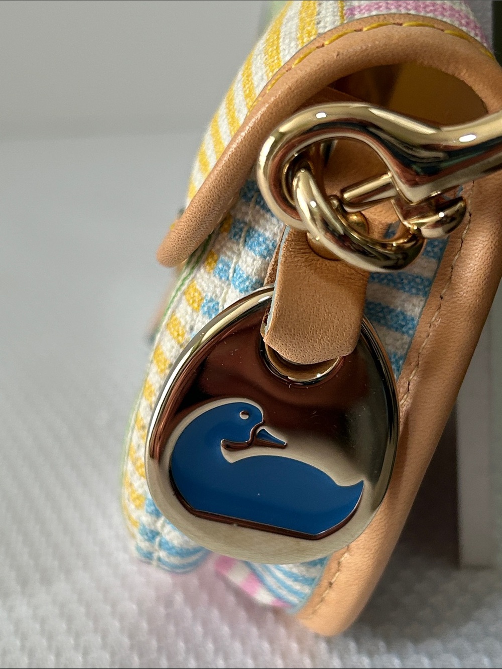 Dooney & Bourke Wristlet Multicolor Stripes Snap Closure Small Purse Wallet - Picture 2 of 6